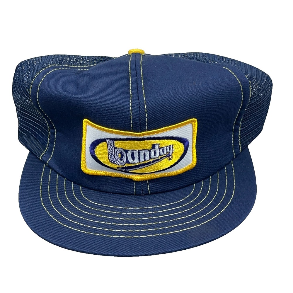 Vintage Swingster Trucker Hat Cap Snapback Bandag Coal Mining Patch USA Mesh 90s